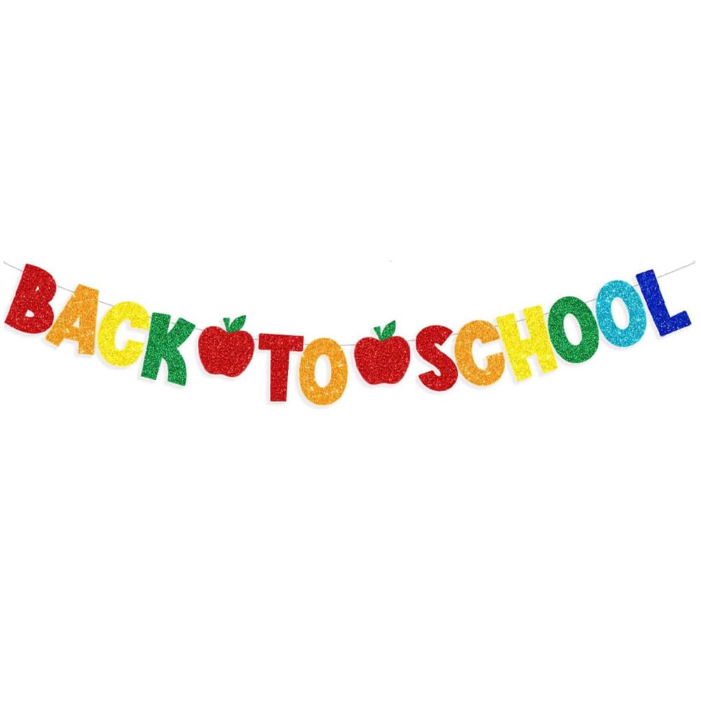 Back to School Banner Apple Garland Welcome Back to School Banner for Kindergarten Preschool First Day of School Classroom Decor Teacher Gifts Apple Themed Party Supplies
