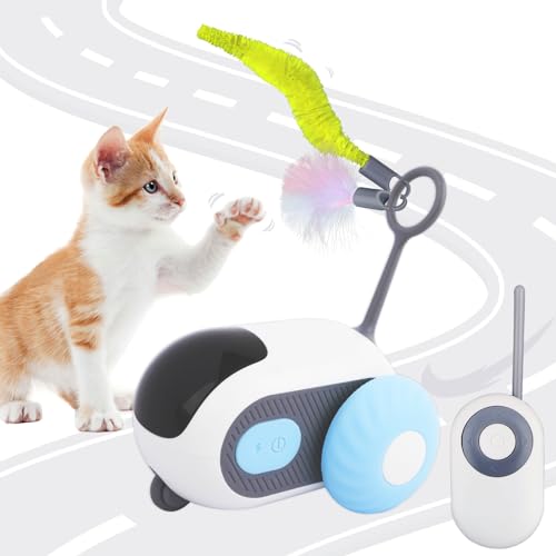 LELEAN Brinquedo de controle remoto para gatos interativo Turbo Tail 2.0 brinquedo de gato em movime