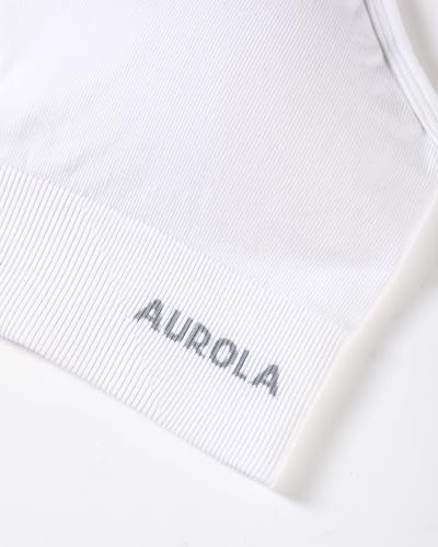 Image of AUROLA Serpent Seamless Sports Bras for Women,Backless Padded Strappy Workout Gym Yoga Crop Tops