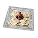 HomeRoots Stainless Steel Square Silver and Mother of Pearl Serving Tray