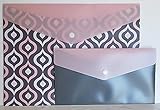 Divoga Poly Snap Letter and Check Envelopes, 9 1/16' x 12 1/4', Rainbow Foil, Pack of 2