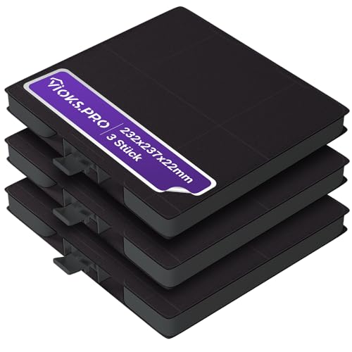 Viоks.pro 3x Kohlefilter für Dunstabzugshauben 232x237x22mm Ersatz für Bosch DHZ5326 11026769 00705431 LZ53251 Z5101X1 - Dunstabzug Filter Carbon Filter für Dunstabzugshauben Bosch Neff Constructa