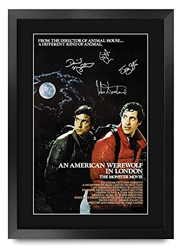 Image of HWC Trading An American Werewolf in London David Naughton Gifts Printed Signed Autograph Picture for Movie Memorabilia Fans - A3 Framed