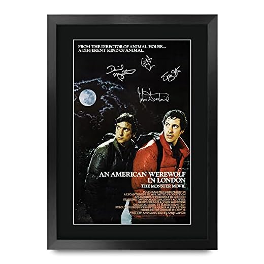 HWC Trading Fr A3 En Amerikansk Varulv I London Filmaffisch Daviv Naughton- Gåvor Printed Poster Signed Autograf Bild För Filmminnessaker Fans - A3 Inramade