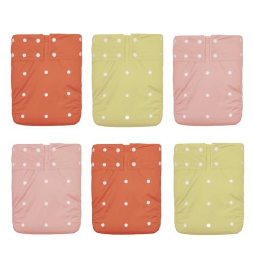 KaWaii Baby - 6-Pack KaWaii Reusable Adult Diaper Pants - Adjustable, Leakproof, Washable Cloth Diapers for Elderly Underwear for Men and Women (Theme #2)