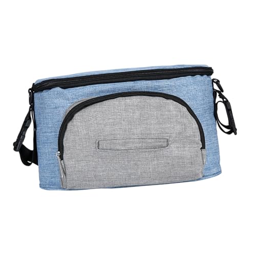 Organiseur de poussette avec porte-gobelet isotherme et rangement sécurisé de voyage