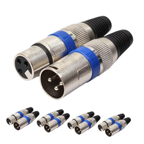 Connecteur XLR mâle femelle anti parasite pour systèmes audio HEMOTON