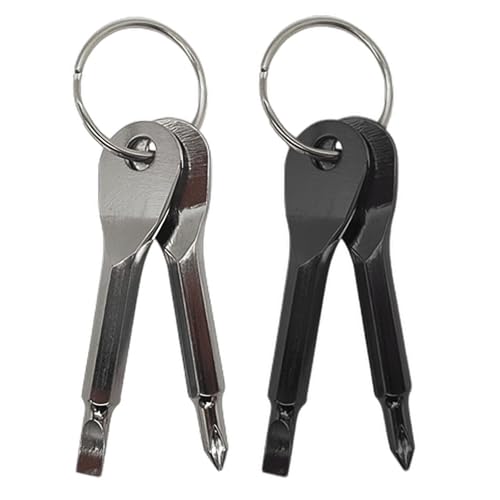 Pocket Screwdriver Set (Pack of 2) - Best Stocking Stuffers - EDC Keychain - Portable Repair Tool...