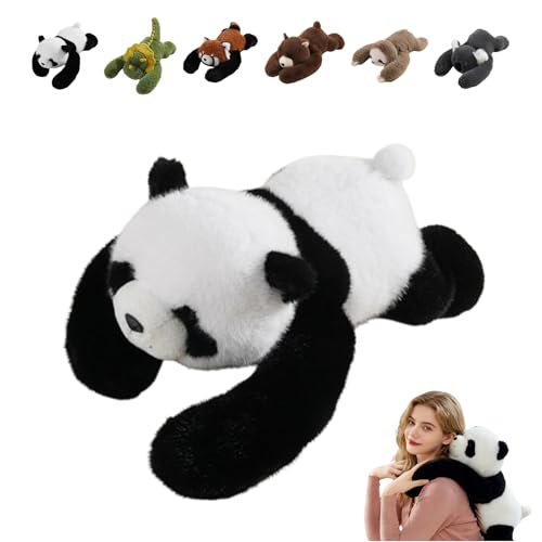 Drbrrly Peluche para crianças e adultos, almofada para abraçar, alívio da ansiedade e ajuda para dormir, panda vermelho de pelúcia, um abraço confortável (Panda, 45 cm)