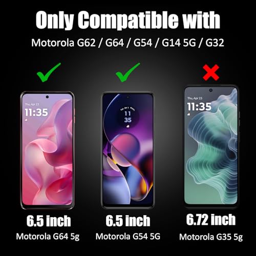 Image of AIBEX Tempered Glass for Motorola G64 5G / Motorola G54 5G / Motorola G14 5G | Anti-Fingerprint | 9H Hardness | Anti-Glare & Anti-Fingerprint | Water Resistant | Edge-to-Edge Screen