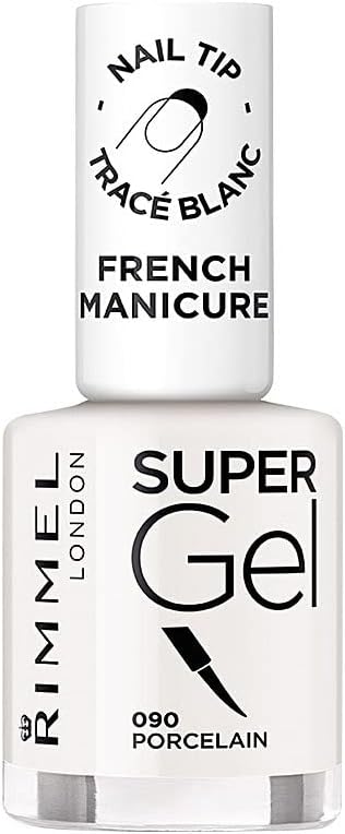 Rimmel London Super Gel French Manicure Nail Tip Whitener, 9 Porcelain, 12 ml