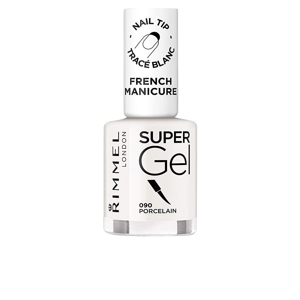 Rimmel London Super Gel French Manicure Nail Tip Whitener, 9 Porcelain, 12 ml