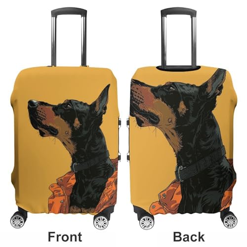 Travel Luggage Cover Spandex Suitcase Protector Washable Baggage Covers Anime Dog Art Elastic Scratch-Resistant Luggage Cover Protector Fits 18-32 Inch Luggage3