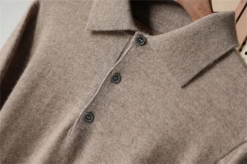 Men's Cashmere Sweater Winter Knitted Jumper Soft Top Long Sleeved Warm Pullover Gray2