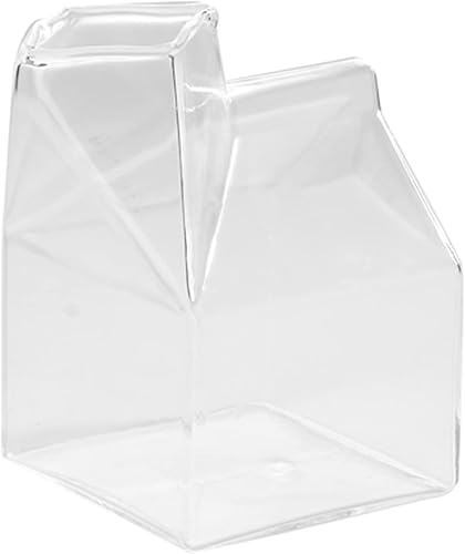 Miniatura 1 de Taza de vidrio,Taza de vidrio de forma de casa, Taza de vidrio de leche transparente, Vertedor de leche, Taza de vidrio para verter café Taza de