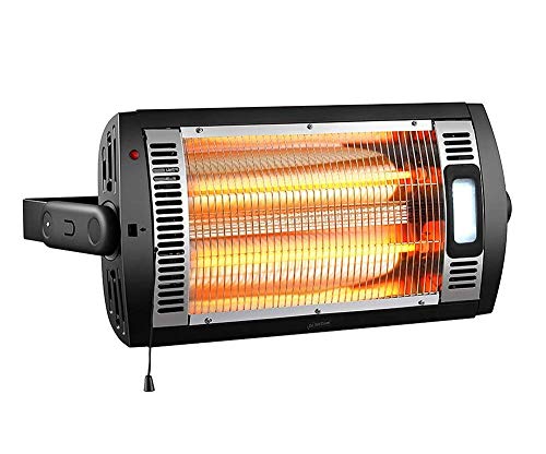 Tragbare elektrische Heizstrahler, Quarz-Schlauch-Heizung mit Thermostat, Fast Heizung, Überhitzungsschutz, ruhig, 1500W.