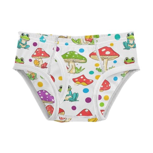 Wusikd Cute Mushrooms Boys' Underwear Cotton Frogs Boys Briefs Soft Toddler Underwear 2T
