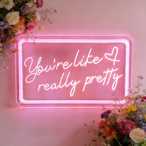 You like really pretty Neon Sign for bedroom wall,Pink led sign for wall decor with USB Power and...