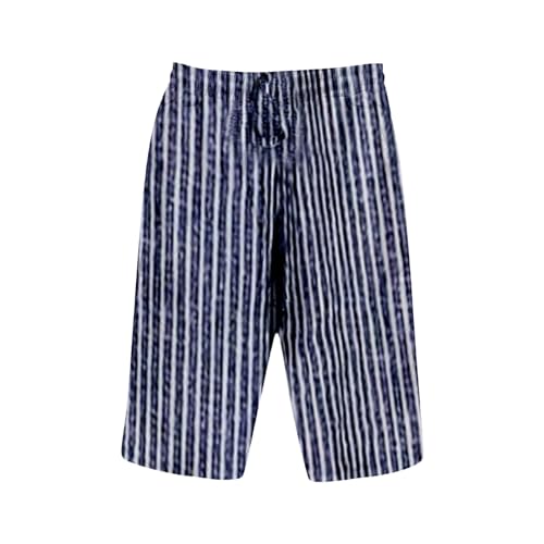 Linen Pedal Pushers for Women Summer Baggy Side Button Pant Lightweight Elastic High Waisted Short with Pockets3