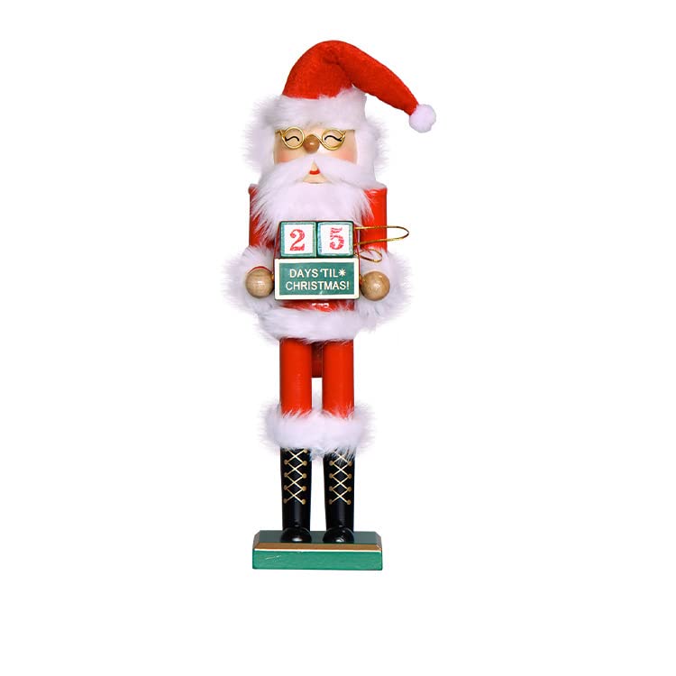Wooden Craft Santa with Date Christmas Handmade Nutcracker Decoration Traditional Collective Nutcrackers 14 inches (Santa - TN3808)