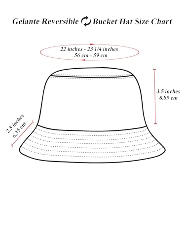 Image of Gelante Reversible Bucket Hat for Men and Women - Cotton, Outdoor Sun Protection Bucket Hats.