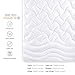 SLEEP ZONE Waterproof Mattress Pad Queen, Breathable Mattress Topper Quilted Fitted Cover Protector with Deep Pockets fits 8-21 inch, White
