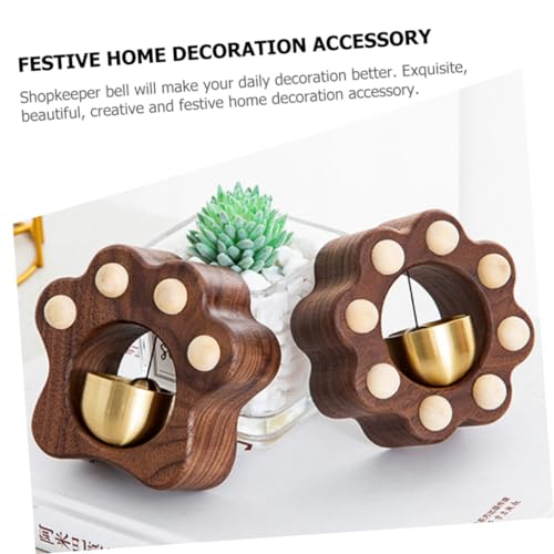 Sonnette de porte en bois créative patte de chat, idée cadeau originale pour commerçant - 5