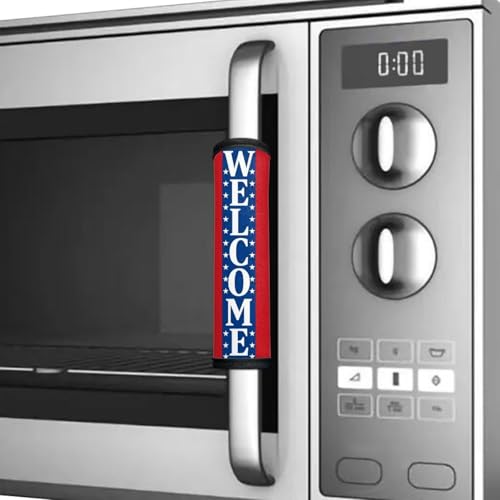 Image of 250th Anniversary of America Fridge Handle Covers Set of 6 Washable Kitchen Appliances Gloves Anti-Static Refrigerator Handle Protector Microwave Oven Dishwasher Handles Protector