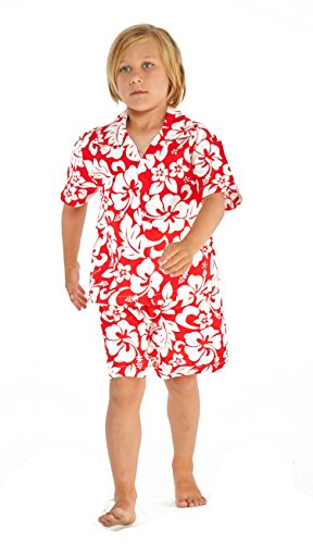 Image of Boys' Aloha Luau Shirt Cabana Set in Signature Prints | 100% Cotton; Button Front Shirt; Signature Tropical Prints; Lightweight Comfort; Vacation Ready
