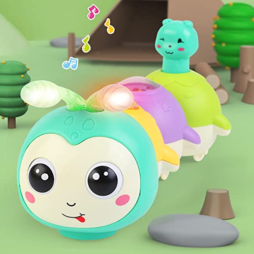 TNOIE Baby Spielzeug 6 Monate, Sensorik Musikalische Interaktives Krabbel Caterpillar Spielzeuge, Geburtstage Geschenke für 3 4 5 6 8 Jahre Jungen Mädchen Kinder Cover