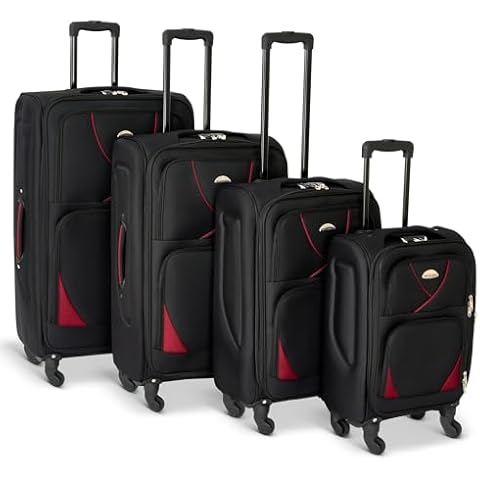Bravich 4 Piece Soft Shell Suitcase Set Cover