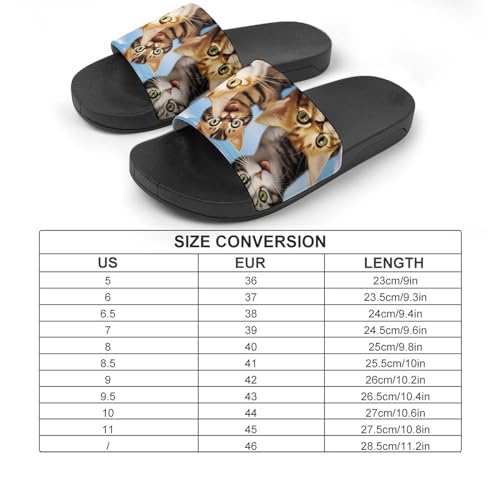 Cute Cats Butterfly Non Slip Slides Sandals for Women Men Quick Drying Shower Shoes for Bathroom Pool Beach2