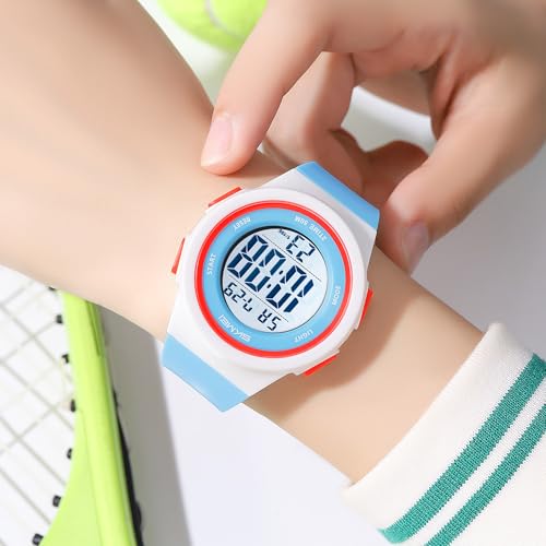 Image of SKMEI Digital Kids Watch for Boys & Girls - Waterproof Sports Wristwatch with LED Backlight, Alarm, Stopwatch & Dual Time Zone - Durable Kids Outdoor Watch - 2286