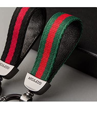 Himalayan Star Car Key Chains Key Rings, Polyester And Leather, Horseshoe Rings, Metal Accessories (Black Red) #TOP6