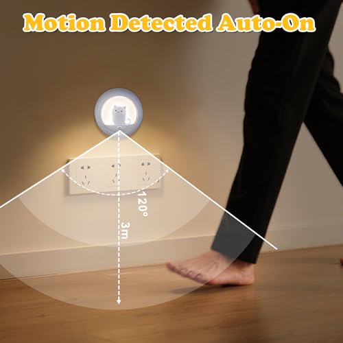 Image of Attivolife Cat Night Light Motion Sensor, Magnetic Rechargeable LED Lamp