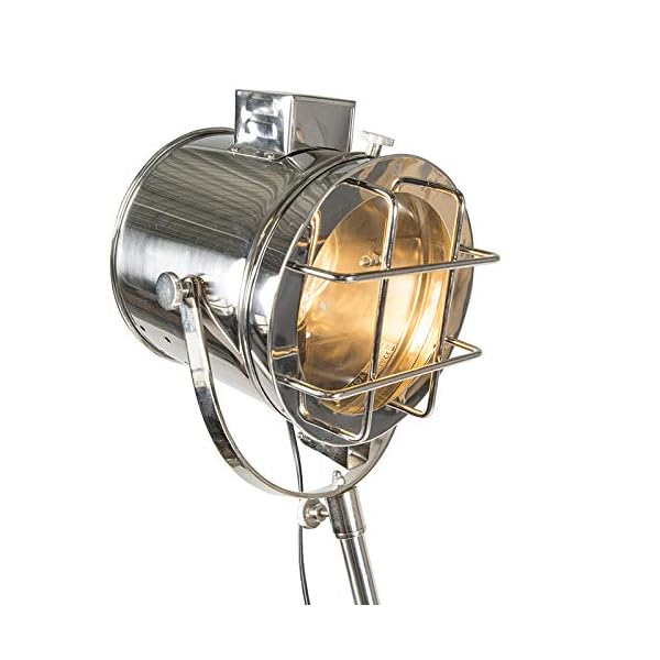 QAZQA - Industrie I Vintage I Stehleuchte I Stehlampe I Standleuchte I Lampe I Leuchte mit Holzstativ und Studiospot… – Bild 8