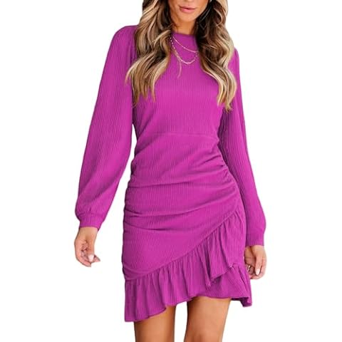 CUPSHE Ruffled Hem Ruched Mini Dress Cover