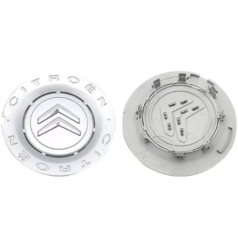 BAONITOU 4 Cache-Moyeux 55mm Pour Citroën - Capuchons Centre Roue Avec Logo