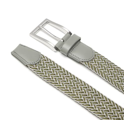 Image of Fabio Valenti Men's Stretch Belt,Woven Braided Web Belt 1 3 /8 for Golf Casual Pants Shirts Jeans