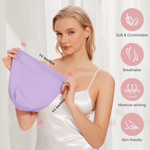 Image of ZHENSILK Silk Bonnet for Sleeping Women, Adjustable Silky Satin Lined Sleep Cap, Silk Hair Wrap Slouch Beanie Hat