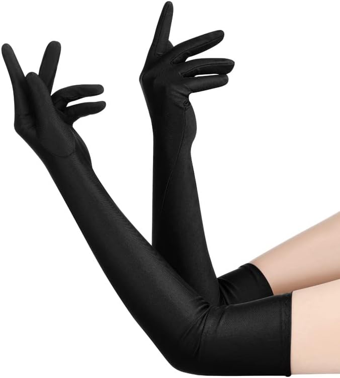 Utaly 1920's Flapper Accessory Set for Women Great Gatsby Costume Accessories 20s Headband Headpiece Pearl Necklace Gloves - Image 5