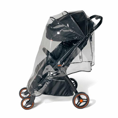 Image of Loopie Stroller Rain Cover | Universal Fit | Waterproof & Windproof Stroller Rain cover | Transparent Shield for Baby Strollers and Prams | Breathable, Easy-to-Install Weather Protection | Airflow Vents on the side to prevent fog build up