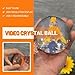 Crystal Ball Video Player, Crystal Ball Digital Display, 2.7inch Crystal Ball with Electronic Display, DIY Video Display Sphere, Bola De Cristal Personalizada—Uploadable Videos & Photos (White)