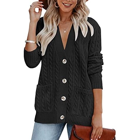 MEROKEETY Women's Cable Knit Cardigan Cover