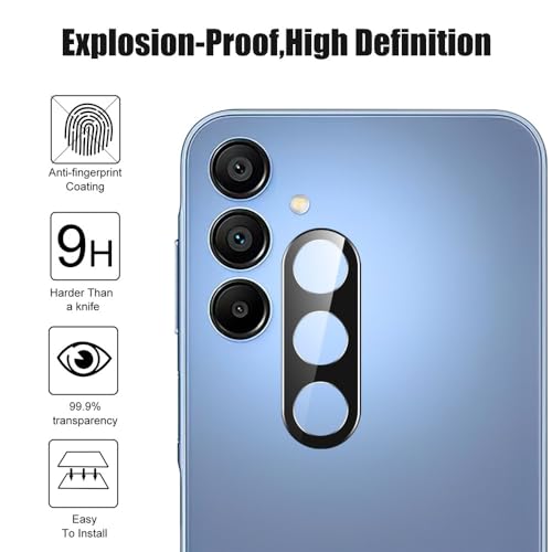 Image of 4youquality Back Camera Lens Protector Compatible with Samsung Galaxy A37 / Samsung Galaxy A57 (1 Pack) | 9H Tempered Glass Camera Guard | Military-Grade Protection | Ultra Clear HD | Bubble-Free Easy Installation | Case Friendly Design