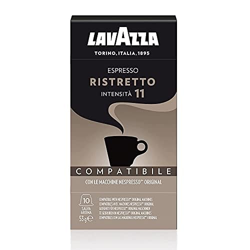 Image of Lavazza Nespresso Compatible Capsules (Ristretto Intensity 11, 10 pods (Pack of 1))