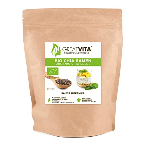 GreatVita Bio Chia Samen, (1x 400g) naturbelassen ohne Gentechnik