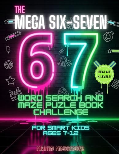 The Mega Six Seven Word Search and Maze Puzzle Book Challenge : Viral 6-7 Activity Book for Smart Kids Ages 7-12: Beat All 4 Levels! (Tweens, Teens, Boys & Girls) image 2