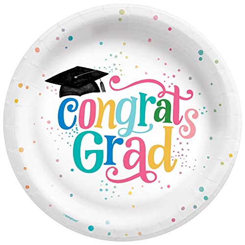 Follow Your Dreams Graduation Round Paper Plates - 10