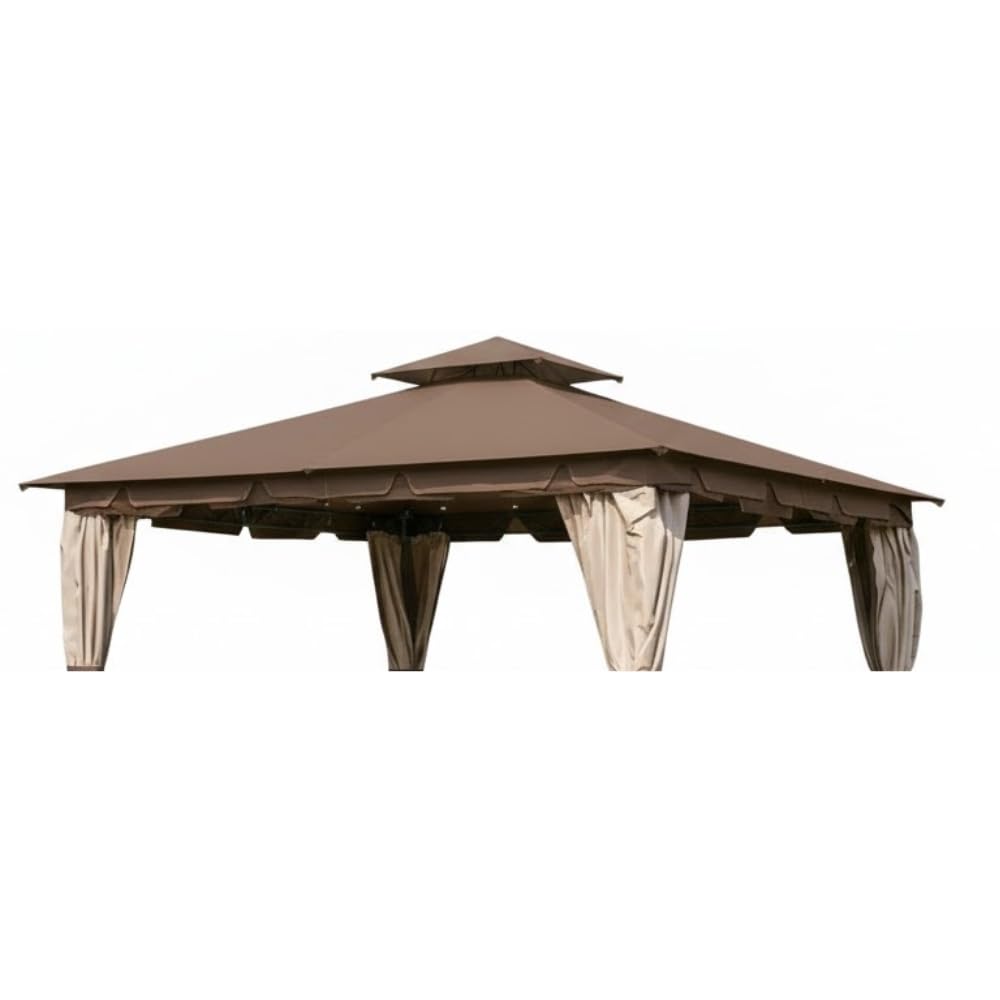 Garden Winds Replacement Canopy Top Cover for Monterey Gazebo - Riplock 350 - Nutmeg-picture-33